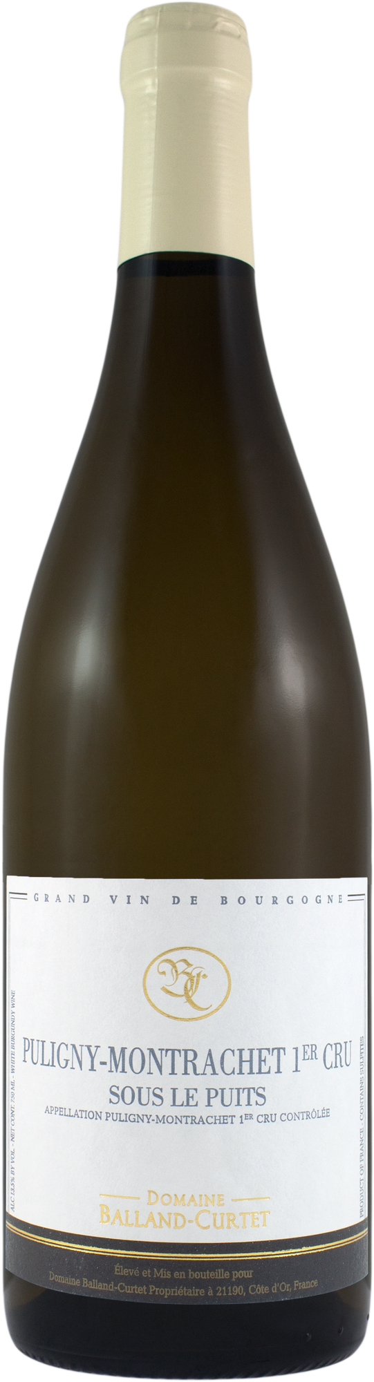 2020 Domaine Balland-Curtet Puligny Montrachet Sous Le Puits 1er Cru