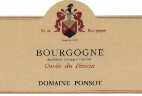 Bourgogne Cuvée Du Pinson Domaine Ponsot, 2023 - Bottle Hero