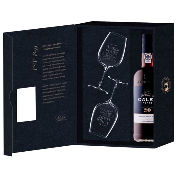 Calem Porto 20 Years Giftpack met 2 glazen - Bottle Hero