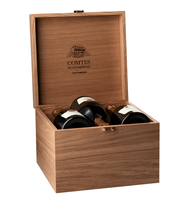 6 flasker Taittinger Comtes de Champagne 2006 i original trækasse - Bottle Hero